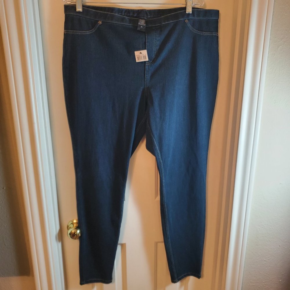 Ladies Extra Large Stretch Faux Skinny Jeans XL